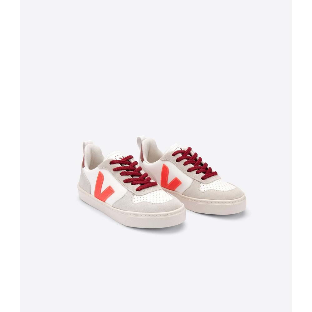 Pantofi Copii Veja V-10 VEJA X BONTON White/Orange | RO 745CTV